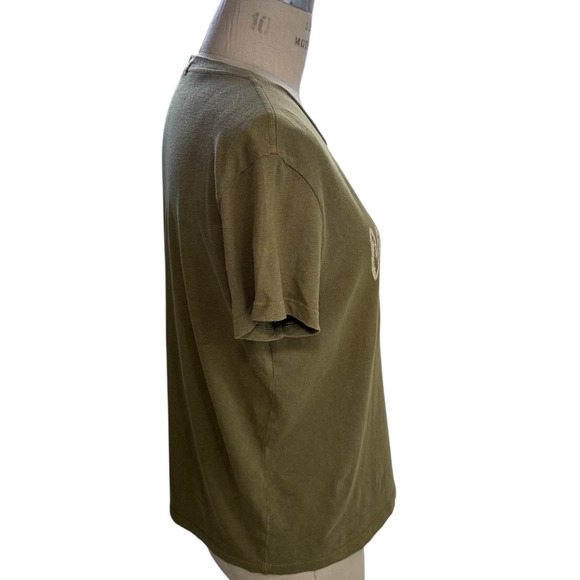 Mother Weirdo Graphic T Shirt Olive Green Short Sleeve Boxy Goodie Size M Cotton - Picture 6 of 9